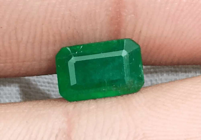 1.69ct Deep Green Emerald GSI Certified - SMSGEMS 