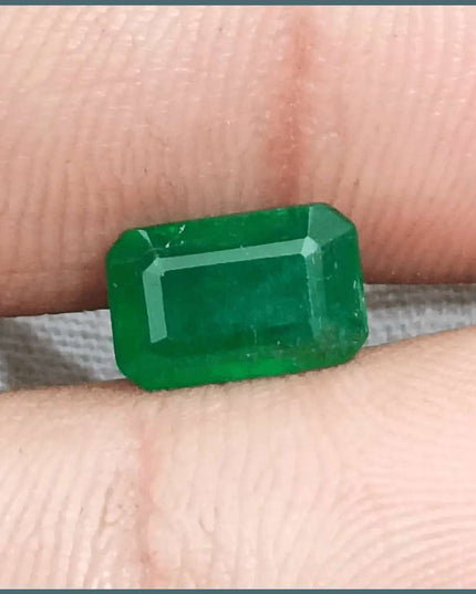 1.69ct Deep Green Emerald GSI Certified - SMSGEMS 