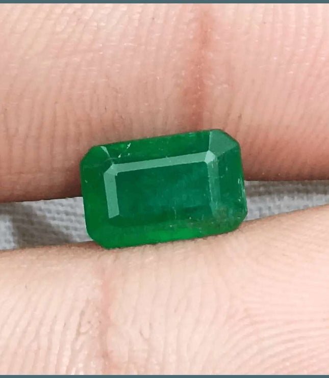 1.69ct Deep Green Emerald GSI Certified - SMSGEMS 