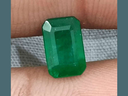1.69ct Deep Green Emerald GSI Certified - SMSGEMS 