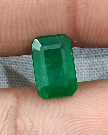 1.69ct Deep Green Emerald GSI Certified - SMSGEMS 