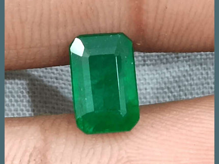 1.69ct Deep Green Emerald GSI Certified - SMSGEMS 