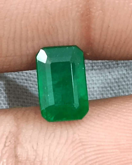 1.69ct Deep Green Emerald GSI Certified - SMSGEMS 