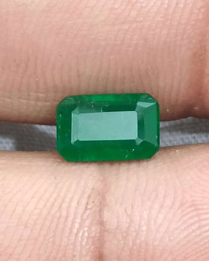 1.69ct Deep Green Emerald GSI Certified - SMSGEMS 
