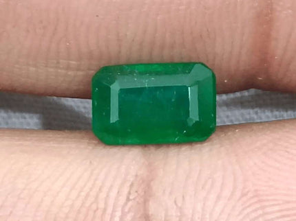 1.69ct Deep Green Emerald GSI Certified - SMSGEMS 