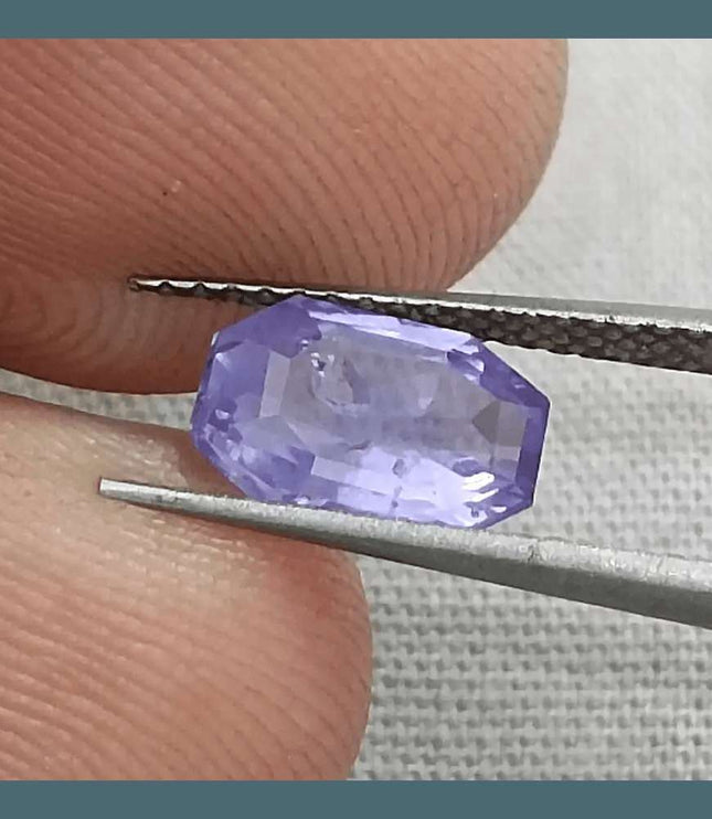 1.69ct Natural Violet Blue Sapphire GSI Certified Gemstone - SMSGEMS 