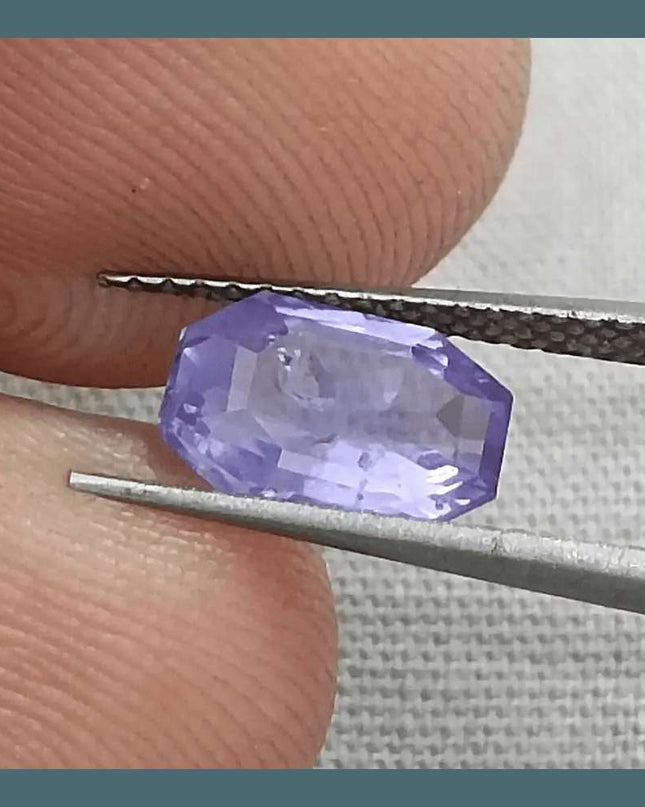 1.69ct Natural Violet Blue Sapphire GSI Certified Gemstone - SMSGEMS 
