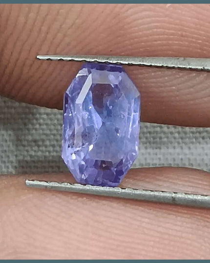 1.69ct Natural Violet Blue Sapphire GSI Certified Gemstone - SMSGEMS 