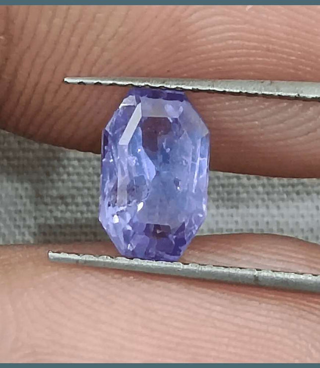 1.69ct Natural Violet Blue Sapphire GSI Certified Gemstone - SMSGEMS 