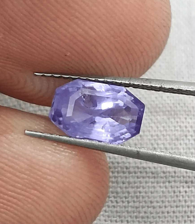 1.69ct Natural Violet Blue Sapphire GSI Certified Gemstone - SMSGEMS 