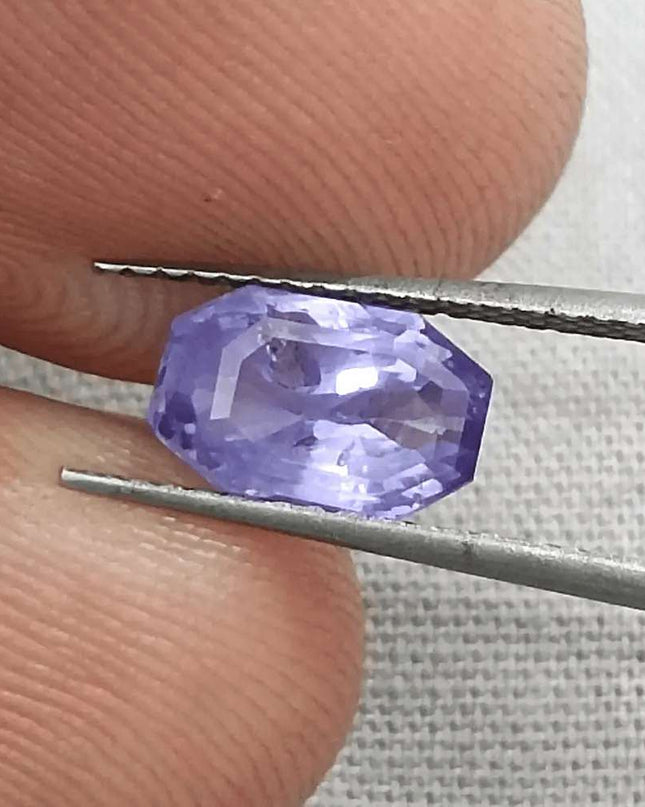 1.69ct Natural Violet Blue Sapphire GSI Certified Gemstone - SMSGEMS 