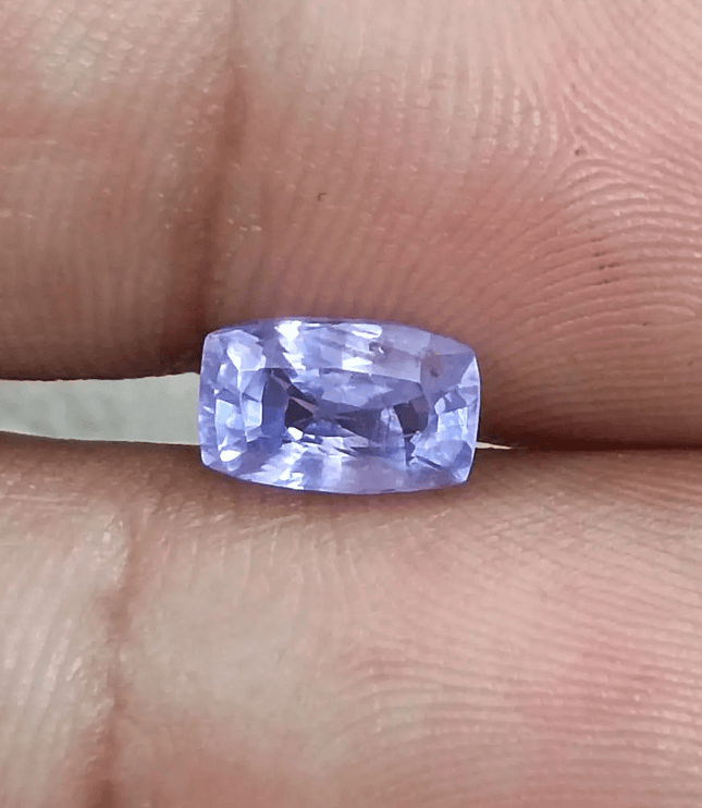 GSI Certified 1.73ct Purplısh Blue Ceylon Sapphire, Natural Untreated Gemstone - SMSGEMS 