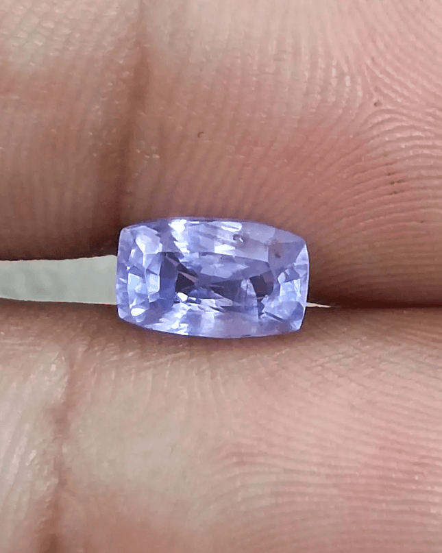 GSI Certified 1.73ct Purplısh Blue Ceylon Sapphire, Natural Untreated Gemstone - SMSGEMS 