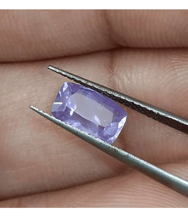 GSI Certified 1.73ct Purplısh Blue Ceylon Sapphire, Natural Untreated Gemstone - SMSGEMS 