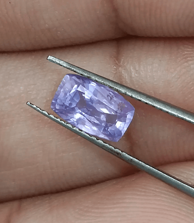 GSI Certified 1.73ct Purplısh Blue Ceylon Sapphire, Natural Untreated Gemstone - SMSGEMS 