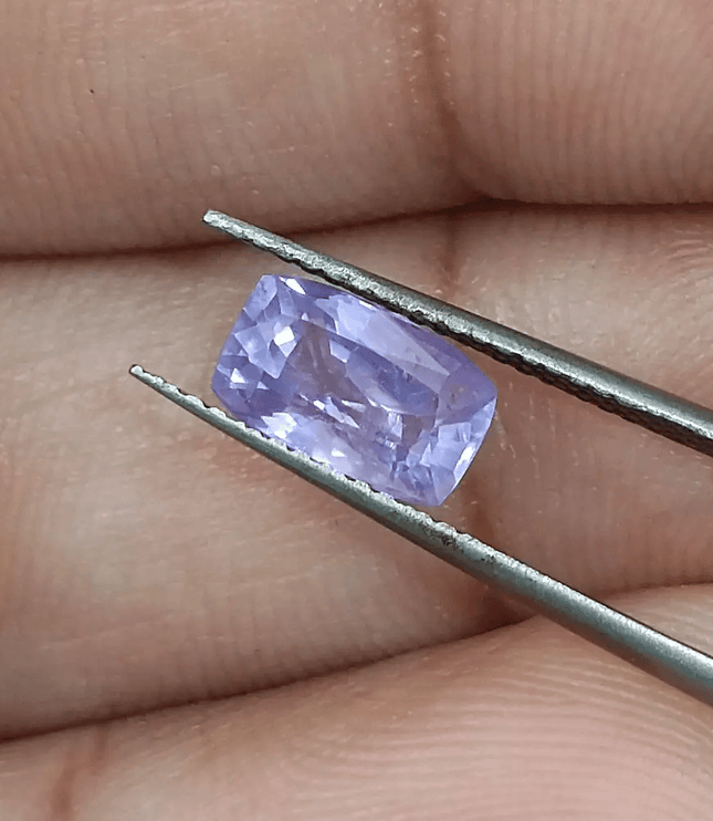 GSI Certified 1.73ct Purplısh Blue Ceylon Sapphire, Natural Untreated Gemstone - SMSGEMS 