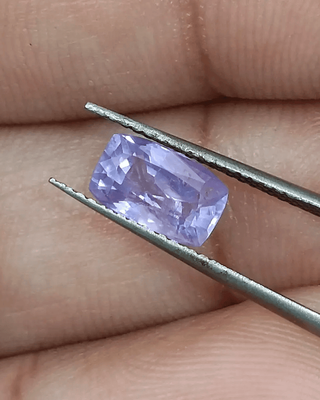 GSI Certified 1.73ct Purplısh Blue Ceylon Sapphire, Natural Untreated Gemstone - SMSGEMS 