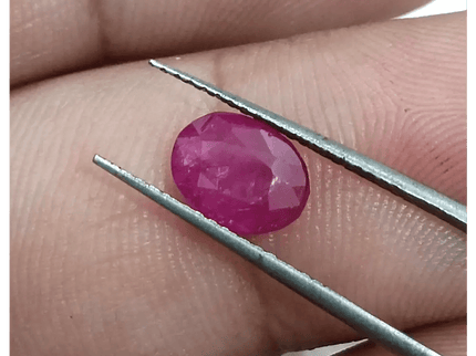GSI Certified 1.74ct Burmese Ruby, Natural Untreated Gemstone - SMSGEMS 