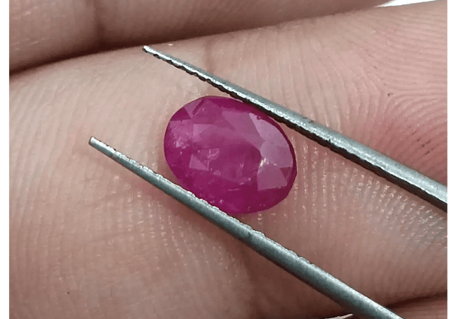 GSI Certified 1.74ct Burmese Ruby, Natural Untreated Gemstone - SMSGEMS 