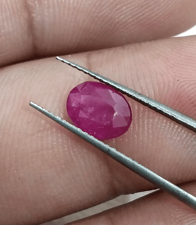 GSI Certified 1.74ct Burmese Ruby, Natural Untreated Gemstone - SMSGEMS 