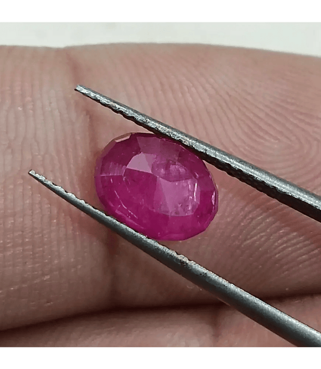 GSI Certified 1.74ct Burmese Ruby, Natural Untreated Gemstone - SMSGEMS 