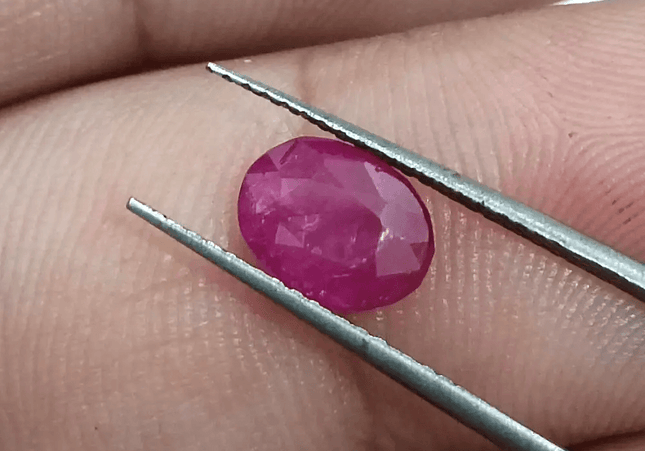 GSI Certified 1.74ct Burmese Ruby, Natural Untreated Gemstone - SMSGEMS 
