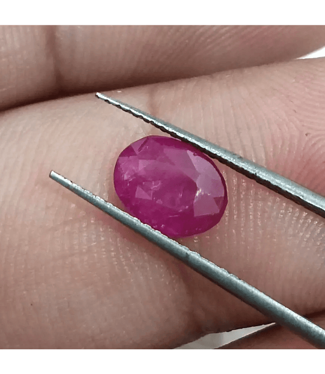 GSI Certified 1.74ct Burmese Ruby, Natural Untreated Gemstone - SMSGEMS 