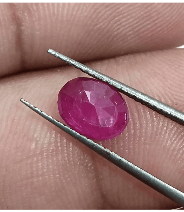 GSI Certified 1.74ct Burmese Ruby, Natural Untreated Gemstone - SMSGEMS 