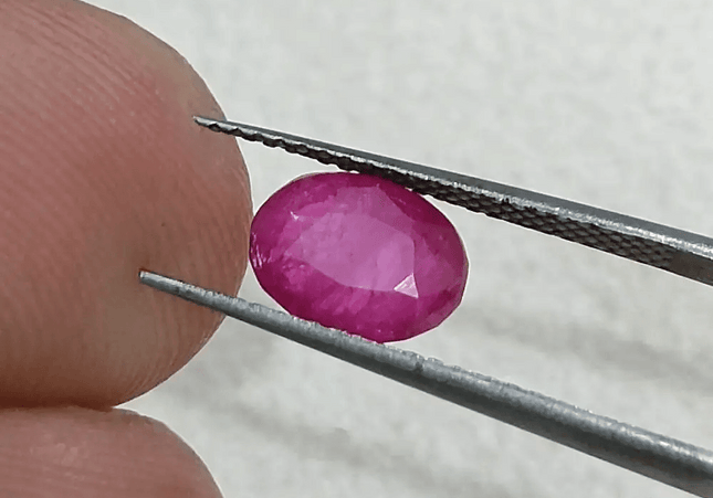 GSI Certified 1.74ct Burmese Ruby, Natural Untreated Gemstone - SMSGEMS 
