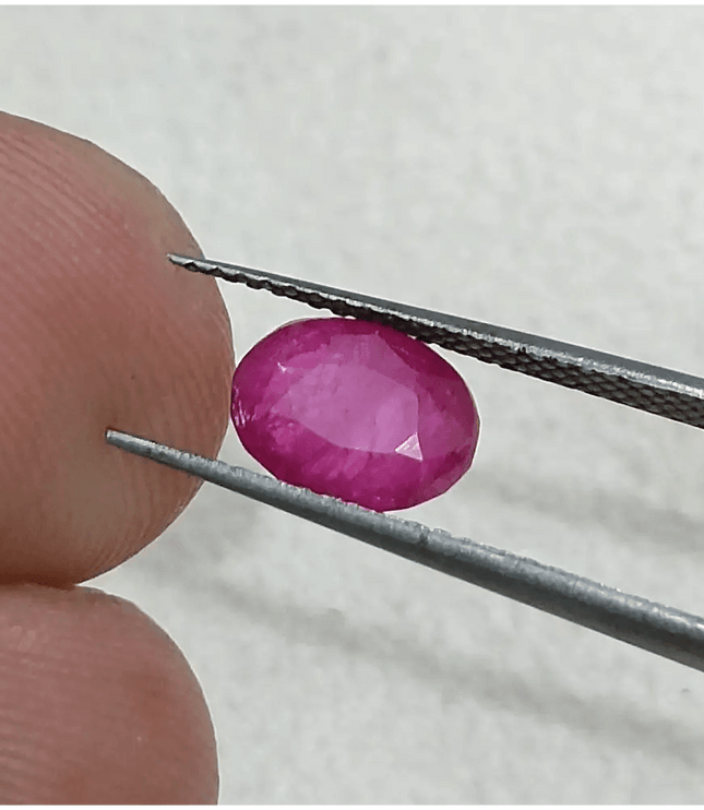 GSI Certified 1.74ct Burmese Ruby, Natural Untreated Gemstone - SMSGEMS 