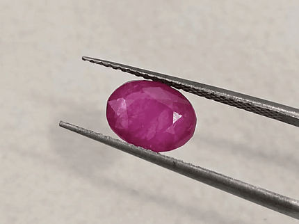 GSI Certified 1.74ct Burmese Ruby, Natural Untreated Gemstone - SMSGEMS 