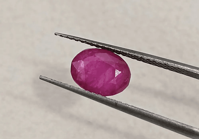 GSI Certified 1.74ct Burmese Ruby, Natural Untreated Gemstone - SMSGEMS 