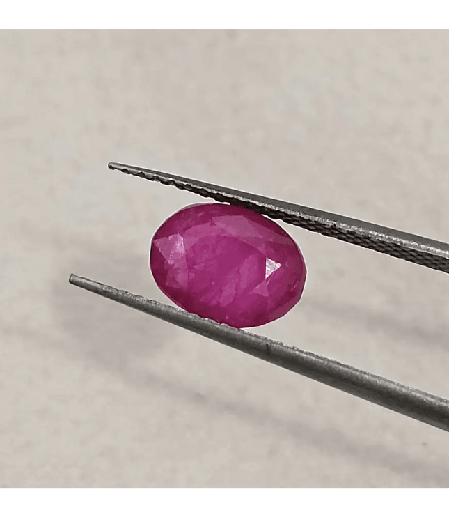 GSI Certified 1.74ct Burmese Ruby, Natural Untreated Gemstone - SMSGEMS 