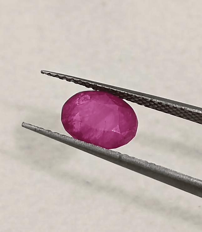 GSI Certified 1.74ct Burmese Ruby, Natural Untreated Gemstone - SMSGEMS 