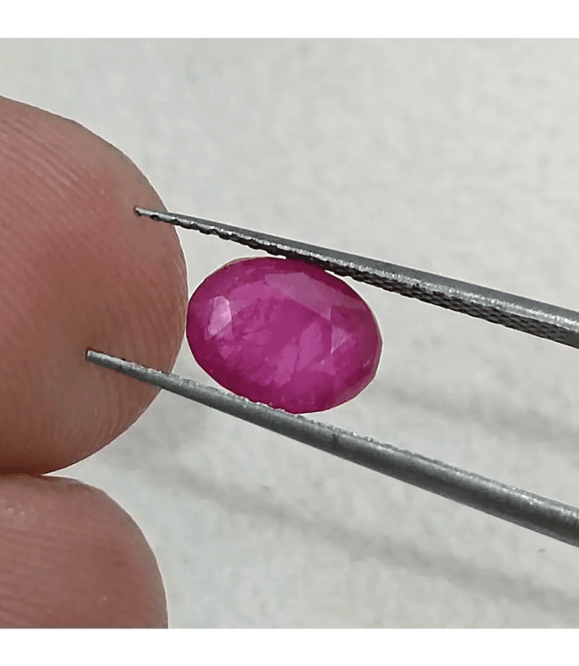 GSI Certified 1.74ct Burmese Ruby, Natural Untreated Gemstone - SMSGEMS 