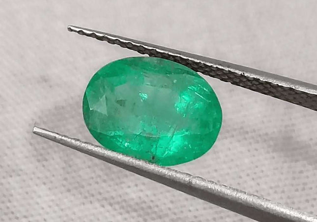 GSI Certified 1.83ct Vivid Green Emerald, Natural Gemstone - SMSGEMS 