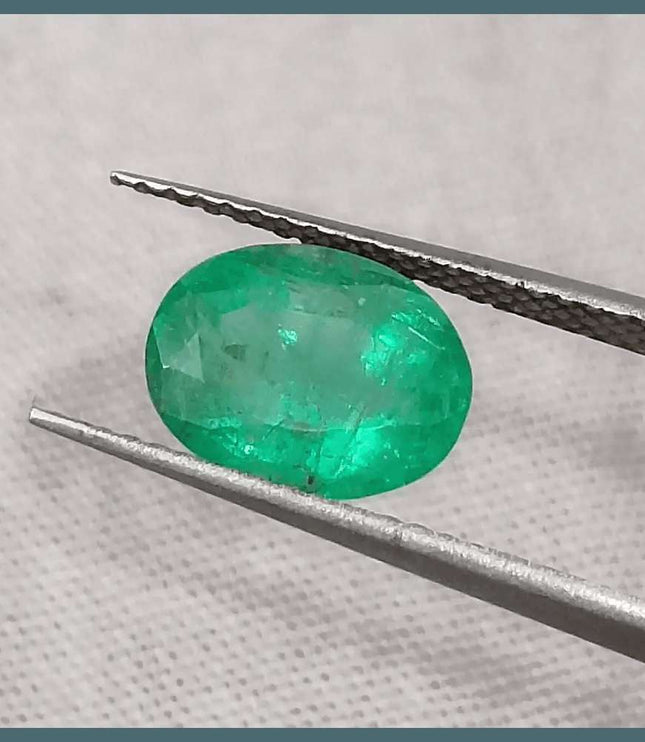 GSI Certified 1.83ct Vivid Green Emerald, Natural Gemstone - SMSGEMS 
