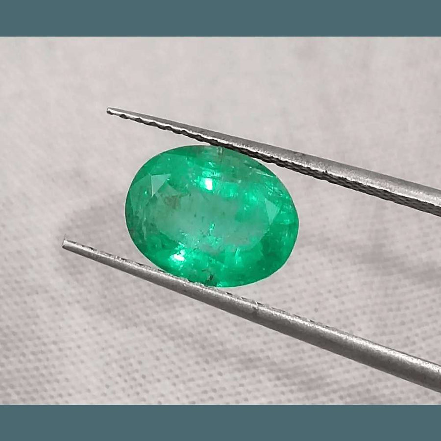 GSI Certified 1.83ct Vivid Green Emerald, Natural Gemstone - SMSGEMS 