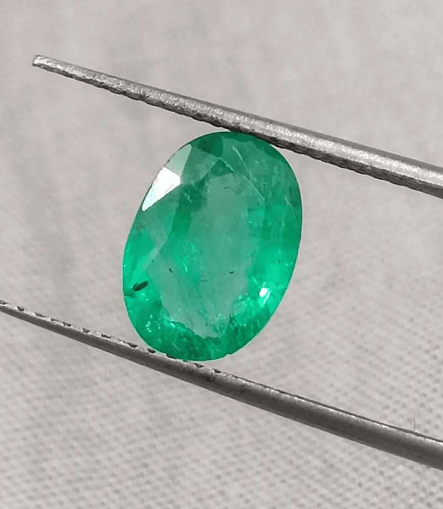 1.85ct Bright Parrot Green GSI Certified - SMSGEMS 