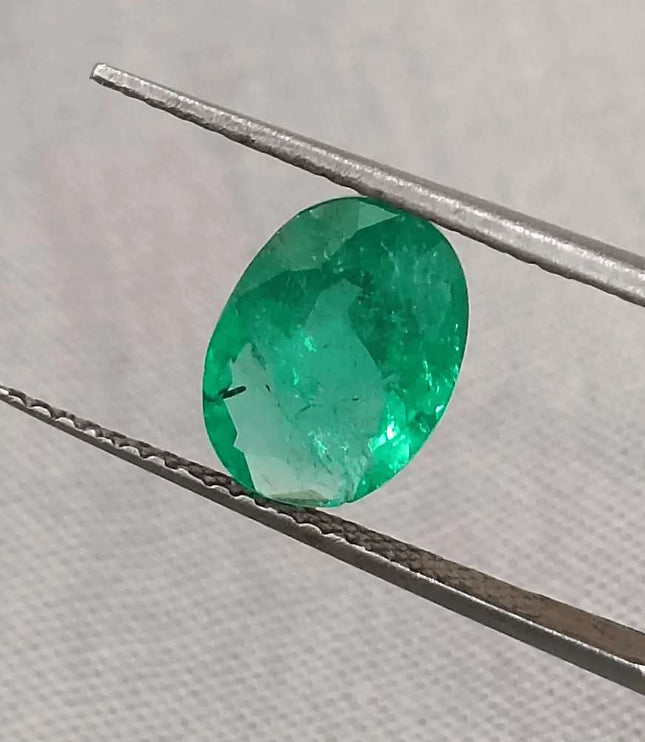 1.85ct Bright Parrot Green GSI Certified - SMSGEMS 