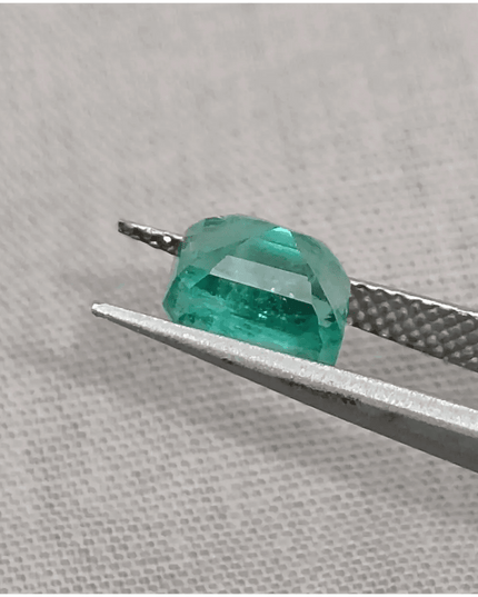 GSI Certified 1.85ct Intense Green Zambian Emerald, 100% Natural Gem - SMSGEMS 