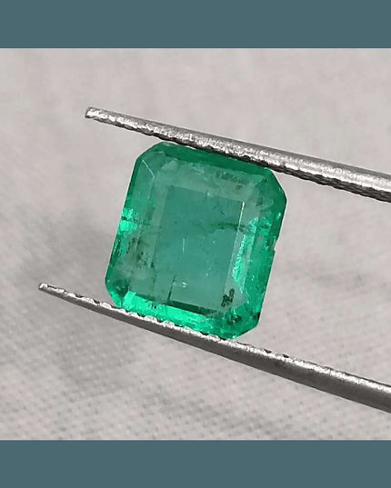 GSI Certified 1.85ct Intense Green Emerald, Natural Gemstone - SMSGEMS 