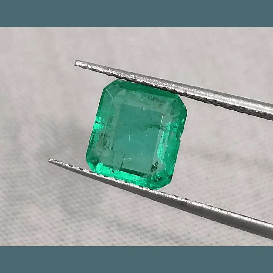 GSI Certified 1.85ct Intense Green Emerald, Natural Gemstone - SMSGEMS 