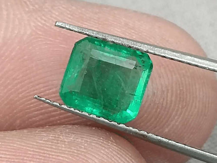 GSI Certified 1.85ct Intense Green Emerald, Natural Gemstone - SMSGEMS 