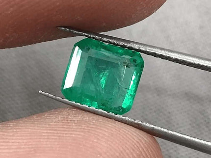 GSI Certified 1.85ct Intense Green Emerald, Natural Gemstone - SMSGEMS 