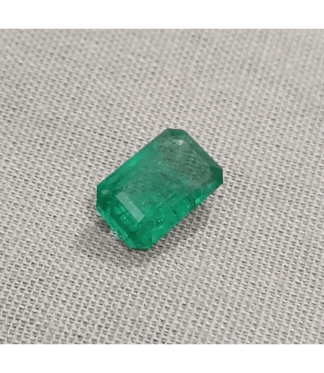 GSI Certified 1.87ct Medium Green Zambian Emerald, 100% Natural Untreated Gemstone. - SMSGEMS 
