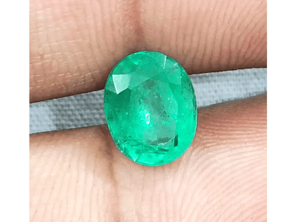 GSI Certified 1.90ct Vivid Medium Green Emerald, Natural Gemstone - SMSGEMS 