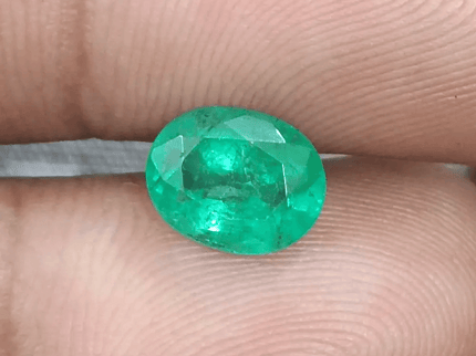 GSI Certified 1.90ct Vivid Medium Green Emerald, Natural Gemstone - SMSGEMS 