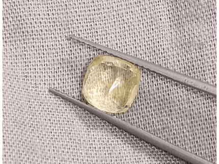 GSI Certified 1.91ct Cushion Cut Yellow Ceylon Sapphire, Natural Untreated Gemstone - SMSGEMS 