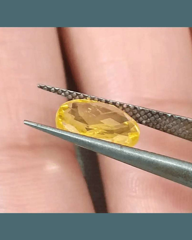GSI Certified 1.92ct Yellow Sapphire, Natural Heated Gemstone - SMSGEMS 